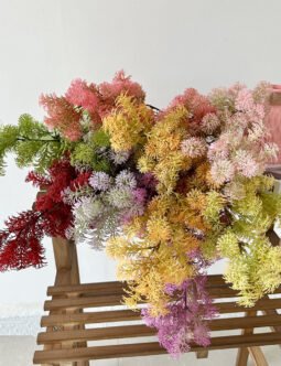 3-forks Artificial Holcus Grass Stem