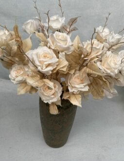 Vintage Style 2 head long stem Alice Rose Branch