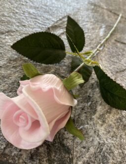 PU real touch rose bud stem